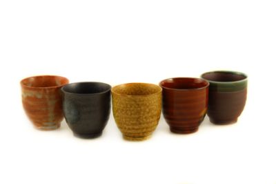 Multi Ripple Tea Cup Set of 5